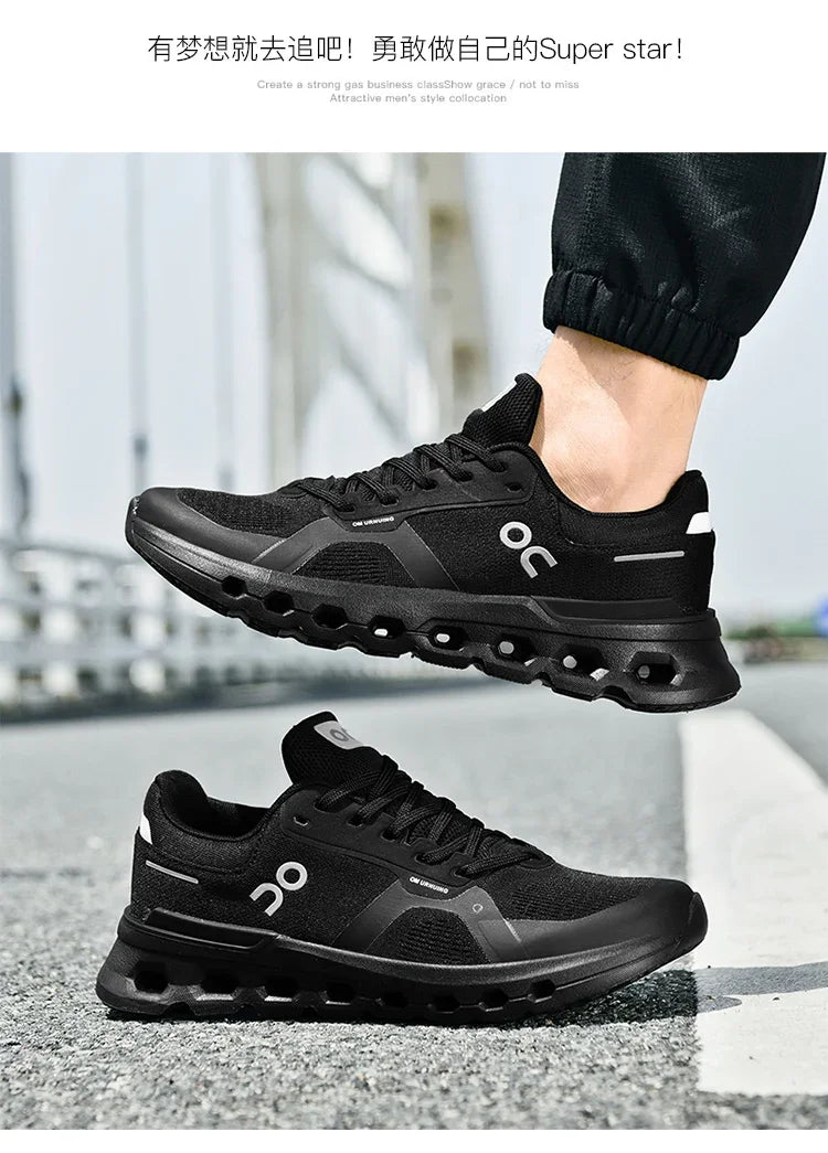 2025 New running shoes - Men's fashionable sports shoes - outdoor fitness training shoes, shock-absorbing running shoes