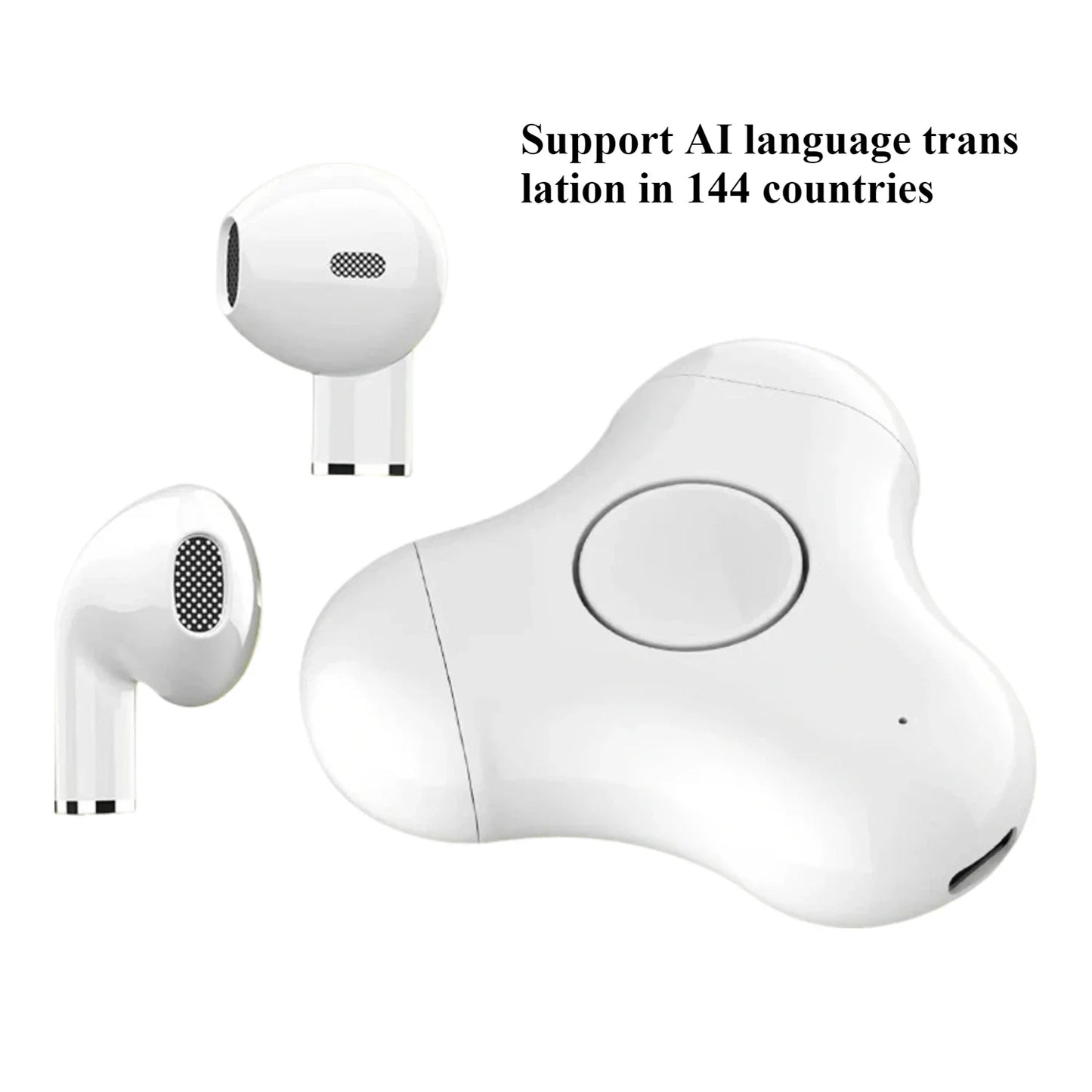 AI 144-Language Translator, Rotating Finger Grip Open-Ear Wireless Bluetooth Headset 2026 NEW AONEZ