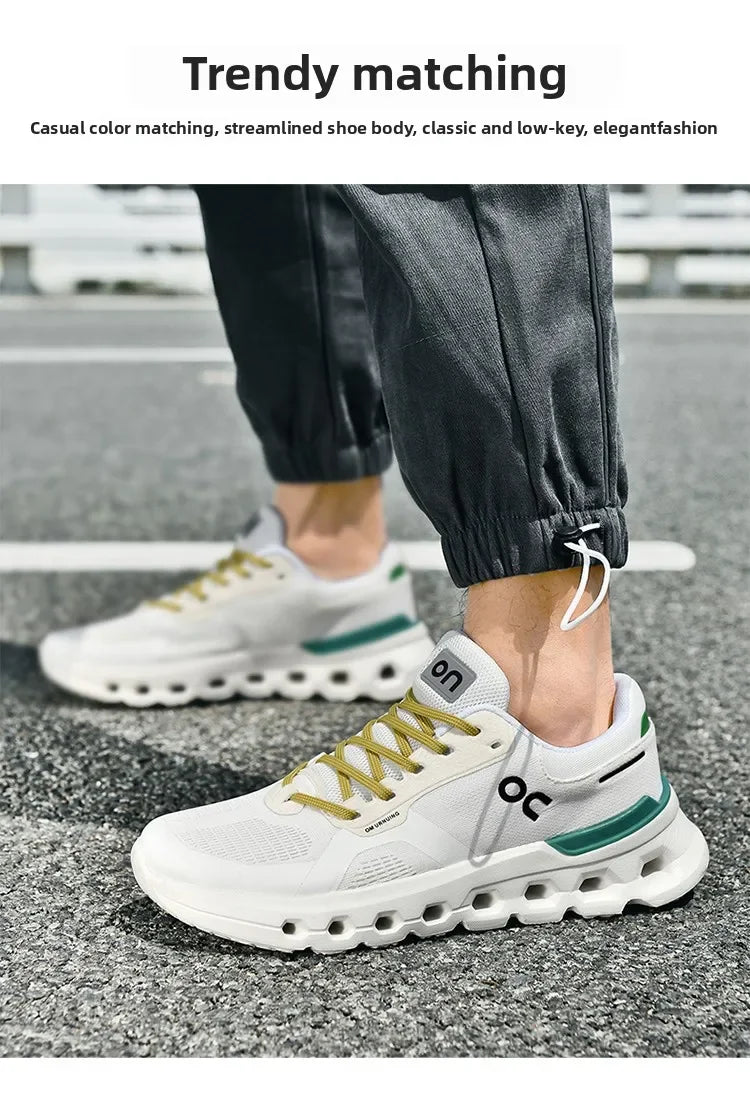2025 New running shoes - Men's fashionable sports shoes - outdoor fitness training shoes, shock-absorbing running shoes