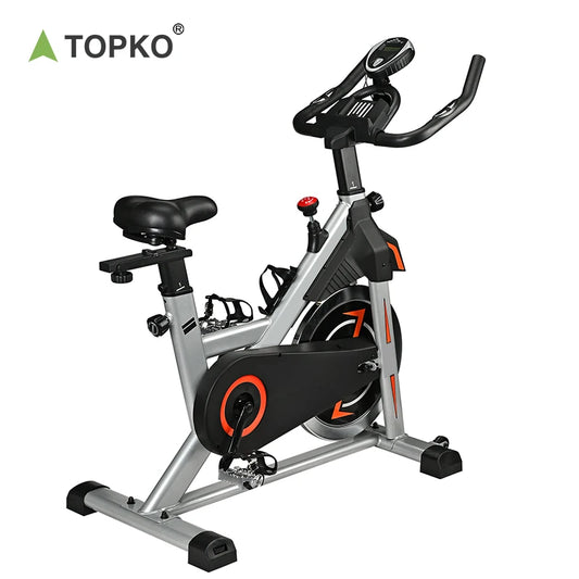 TOPKO US Warehouse Intelligrnt Counting Comfortable Spinning Bike  Household Gym Fitness Exercise  Spinning Bike Machine