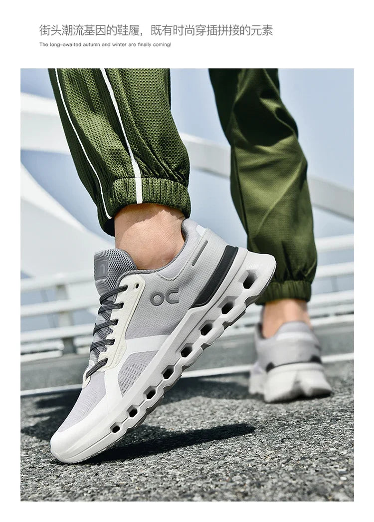 2025 New running shoes - Men's fashionable sports shoes - outdoor fitness training shoes, shock-absorbing running shoes