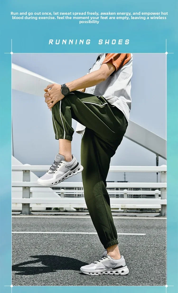 2025 New running shoes - Men's fashionable sports shoes - outdoor fitness training shoes, shock-absorbing running shoes
