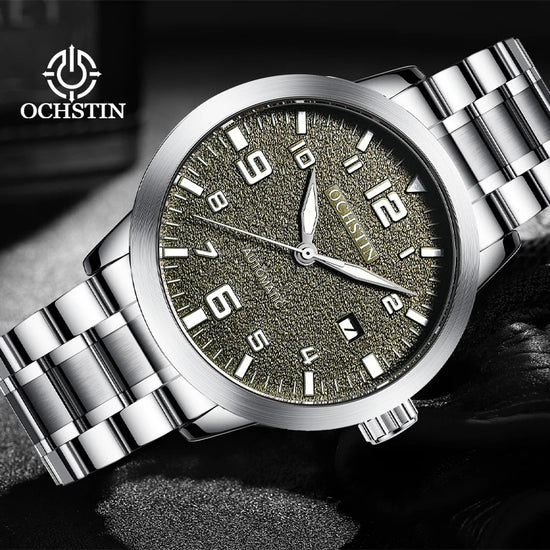 Ochstin Luxury New Stainless Steel Watch Personalized Fully Automatic Mechanical Movement Wristwatch Waterproof Men&