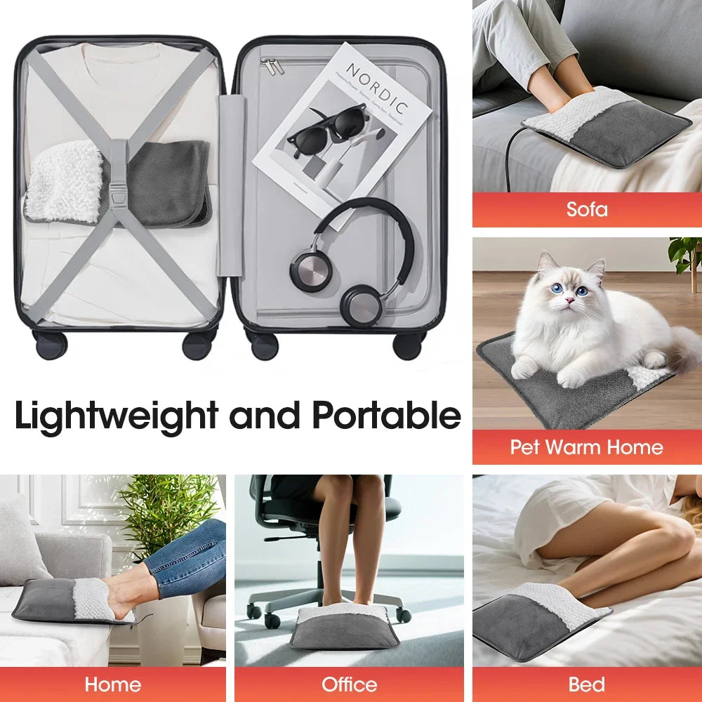 USB Winter Heating Foot Mat  super comfortable Office Home Washable Electric Heating Foot Pad Warm Feet Heater Soft Portable Electric Heater